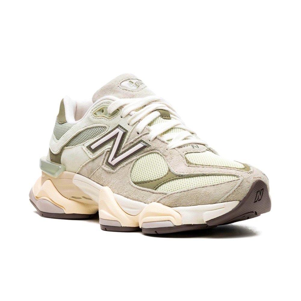 New Balance 9060 - LIKE NEW, only worn twice. Color: Olivine; Size:US 7 (unisex)